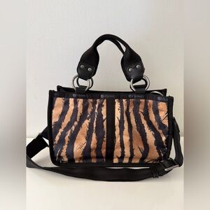LeSportsac x ROBERTO CAVALLI Milano Small Tote Bag Handbag, Zebra Print